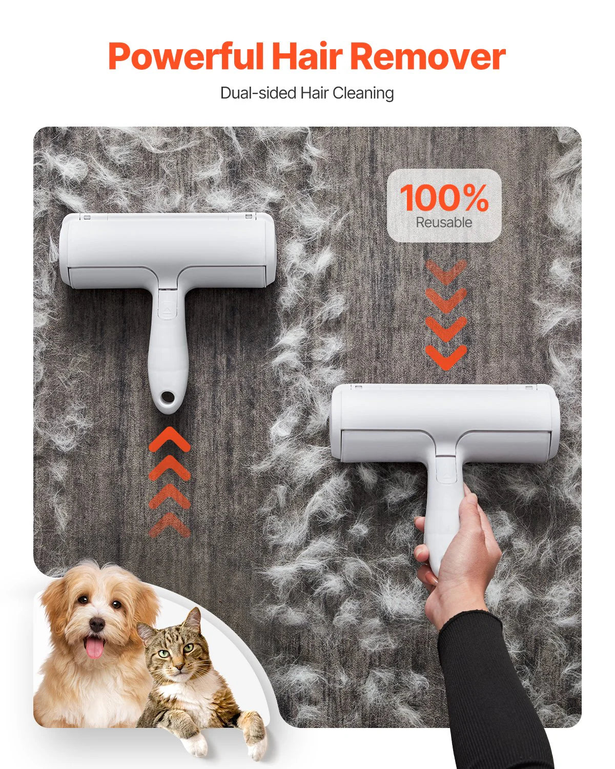 Reusable Dual-Sided Pet Hair Remover